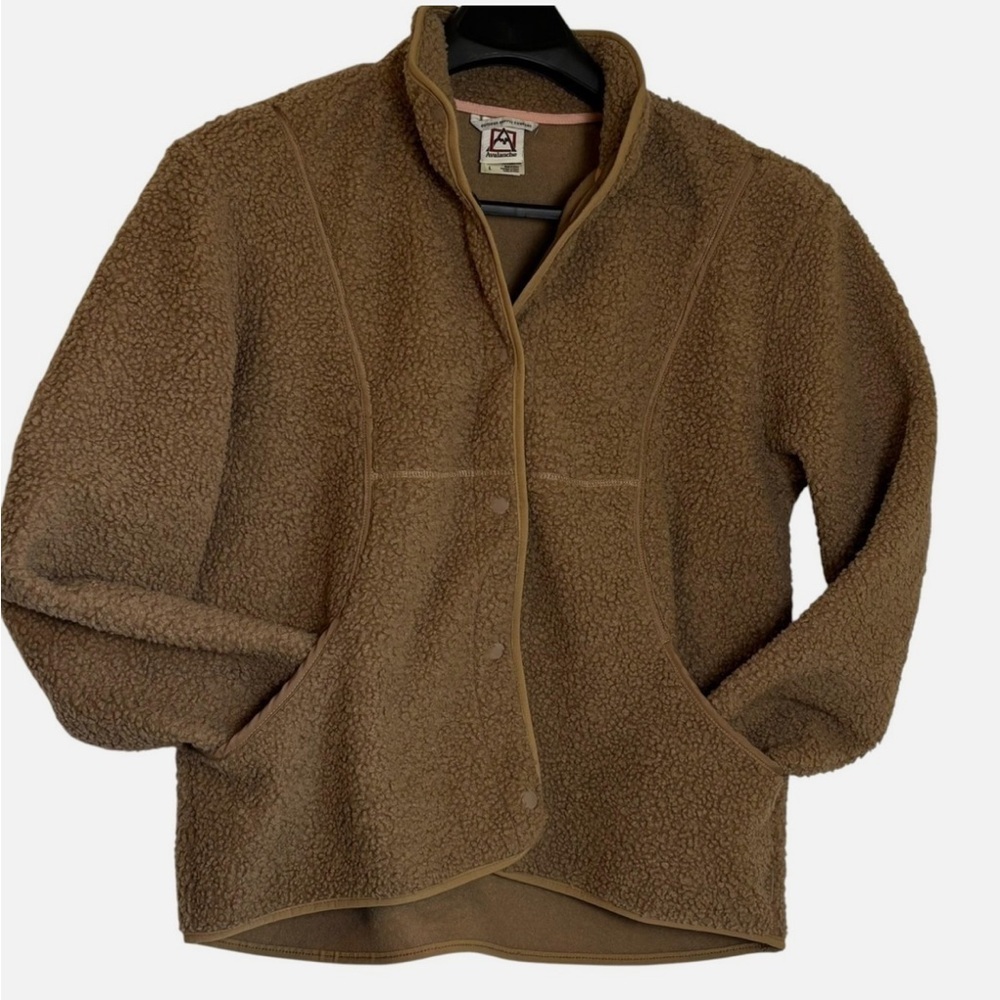 Avalanche Outdoor Supply Camel Sherpa Snap Button Jacket Women's L Cabin Orchard